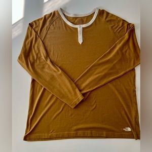 North Face Long Sleeve Mustard button up